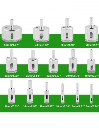 Вакуумный кондуктор для сверления плитки и стекла Vakuro PL с набором алмазных коронок 15 шт.-5
